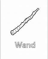 Coloring Wand Pages Kids Sheets Wands Template Colouring sketch template