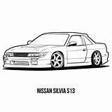 Jdm S13 Kouki Silvia sketch template