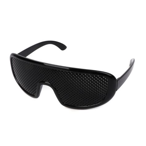 Hot Black Unisex Vision Care Eyeglasses Pin Hole Glasses