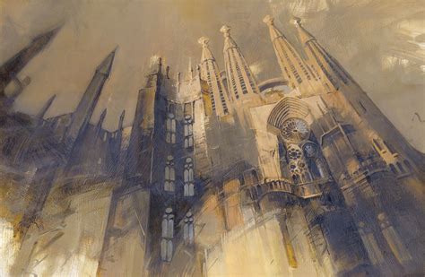 cathedral painting art  architecture landscape