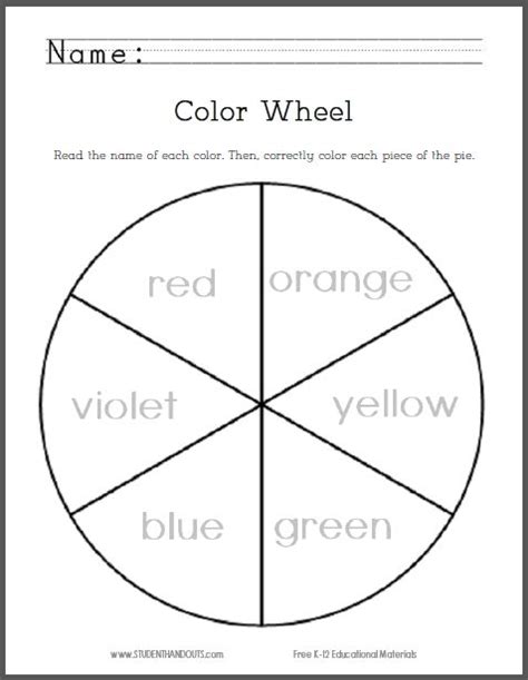color wheel  primary grades   print  file color