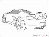 Porsche Cayman Drawing Spyder Lineart Gt Deviantart Pages Coloring 2007 Getdrawings sketch template