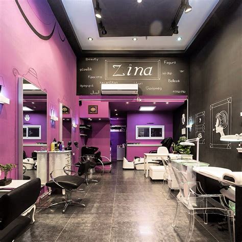beauty salon black purple beauty salon decor hair salon interior