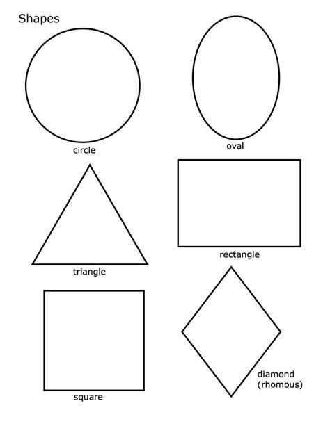 basic shapes coloring pages printable basic shapes coloring