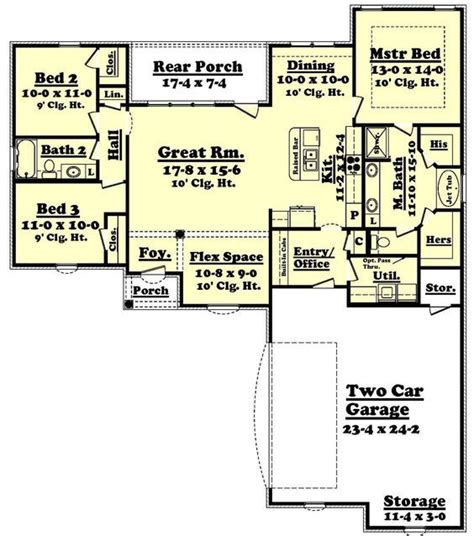 bedroom house plan  garage offers functionality  efficient   space