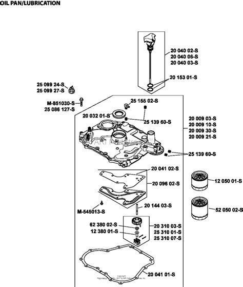 kohler sv  mtd  hp  kw parts diagram  oil panlubrication