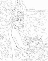 Renoir Auguste Seashore Orilla Supercoloring Colouring sketch template