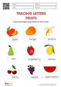 fruits  vegetables  printable worksheets  kindergarten kidpid