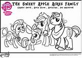 Coloring Apple Family Pages Mlp Sweet Pony Little Acres Colors sketch template