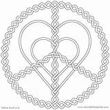 Coloring Pages Peace Heart Printable Mandala Cool Pattern Hearts Teenagers Colouring Mosaic Adult Flower Mandalas Adults Signs Small Doodle Lets sketch template