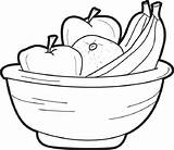 Fruit Bowl Basket Coloring Pages Fruits Drawing Printable Kids Food Drawings Easy Draw Step Bowls Still Life Template Frutas Sketch sketch template