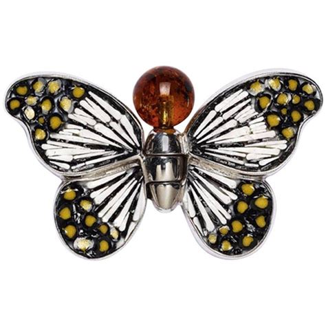 sicis butterfly micromosaic amber pin jacket brooch