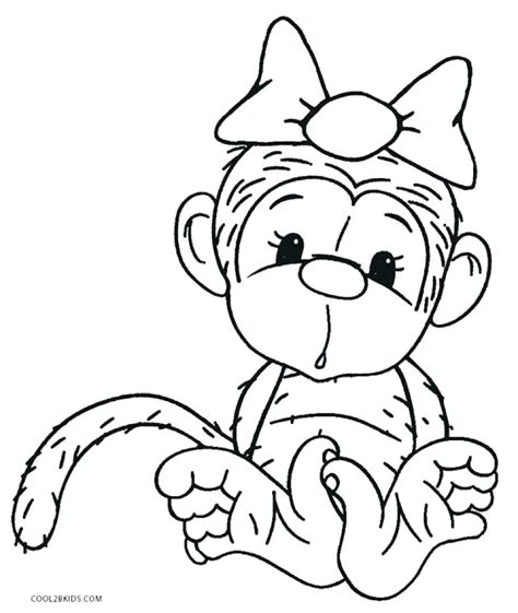 monkey coloring page images