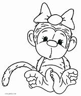 Monkey Coloring Pages Baby Book Getdrawings sketch template