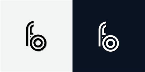 modern abstract initial letter fo logo  vector art  vecteezy