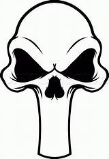 Skull Punisher Skulls Graffiti Dragoart Skeleton Dessin sketch template