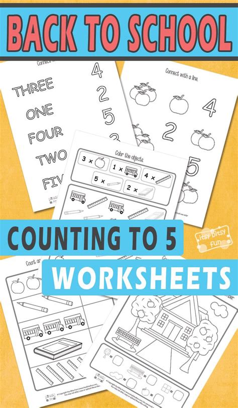 printable   school counting   worksheets