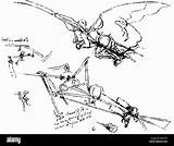 Leonardo Vinci Da Flying Machine Alamy Stock Italian Work His sketch template