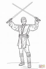 Anakin Skywalker Coloring Pages Wars Star Lightsabers Printable Luke Two Episode Lego Darth Drawing Clone Drawings Yoda Vader Book Adult sketch template