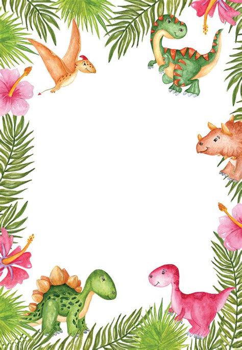 plantillas de invitaciones fiesta dinosaurios  imprimir gratis