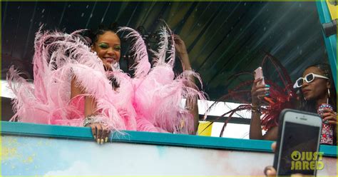 Rihanna Wows In Feathered Dress At Kadooment Day Parade Photo 4331196