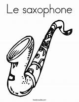 Saxophone Coloring Le Twistynoodle Built California Usa Sax Print Noodle Change Template Outline sketch template