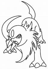 Absol Pokemon Coloring Printable Pages Kids Categories sketch template