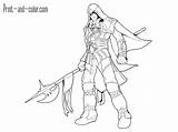 Creed Coloring Pages Assassin Print Color sketch template