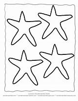 Starfish Template Printable Ocean Outline Fish Star Kids Coloring Clipart Crafts Drawing Pages Outlines Echo Animal Clip Craft Paper Cliparts sketch template