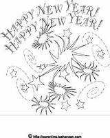 Fireworks Coloring Year Years Eve Pages Printable Sheet Link Open Click sketch template