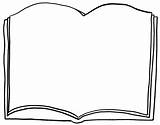 Book Open Template Clipart Bible Blank Outline Clip Coloring Stencil Books Pages Opened Cliparts Line Colouring Children Reading Border Library sketch template