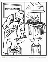 Blacksmith Coloring Worksheets Pages Designlooter Grade Second Blacksmithing 389px 62kb Choose Board sketch template
