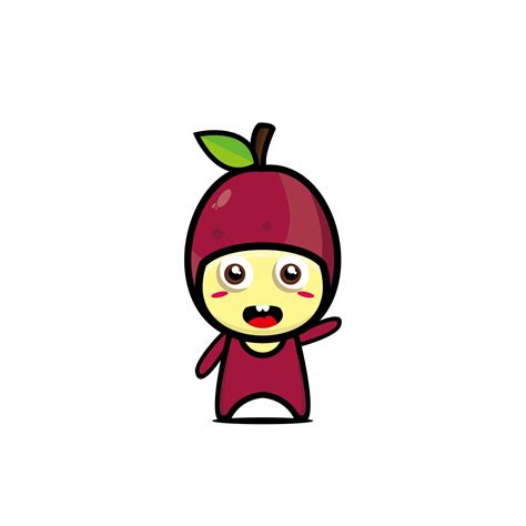 Cute Passion Fruit Cartoon Character Cartoon Kawaii Character