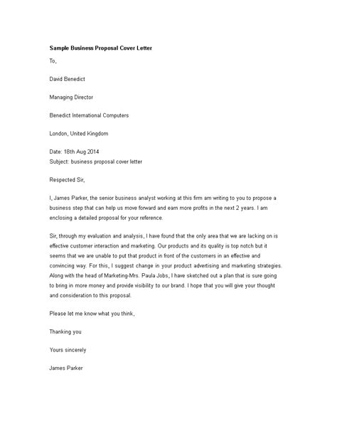 business proposal cover letter templates  allbusinesstemplatescom