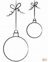 Christmas Balls Coloring Pages Drawing Printable sketch template