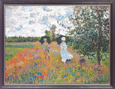 claude monet bild promenade bei argenteuil  gerahmt ars mundi