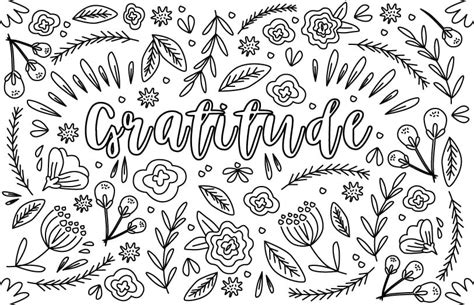 gratitude coloring page  printable coloring pages  kids