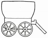 Wagon Covered Drawing Clipart Coloring Train Pioneer Clip Cliparts Pages Easy Western Cover Silhouette Oregon Handcart Station Library Ox Trail sketch template