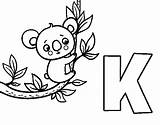 Koala Abecedario Alfabeto Acolore Sobres Koalas Coala Coloradisegni sketch template