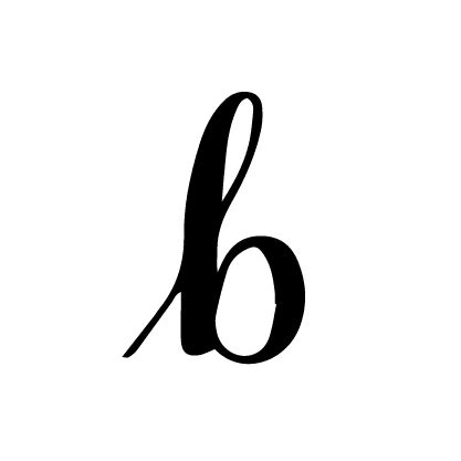 calligraphy lowercase letter