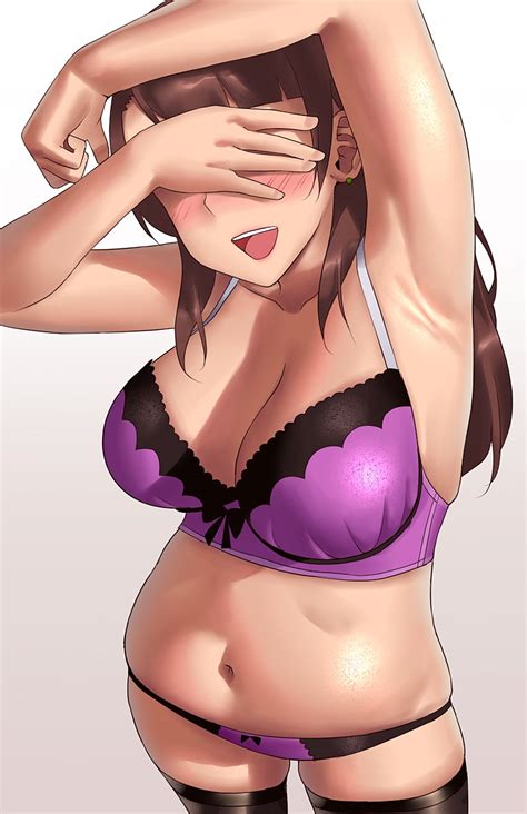 hentai 34 image 1563 1girl armpits arms up belly black