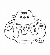 Colorear Dibujos Coloring Cat Pusheen Tiernos Faciles Cosas Animados Kolorowanki Gatos Doodles Bonitos Gatito Rysunki Kawai Bongo Dulces Słodkie Animais sketch template