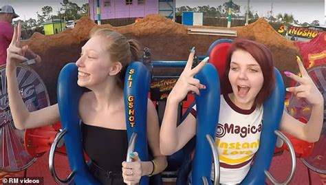 Funny Video Shows Girl Passing Out On A Slingshot Ride With A Friend
