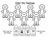 Feelings Color Emotions Tracking Subject Grade sketch template