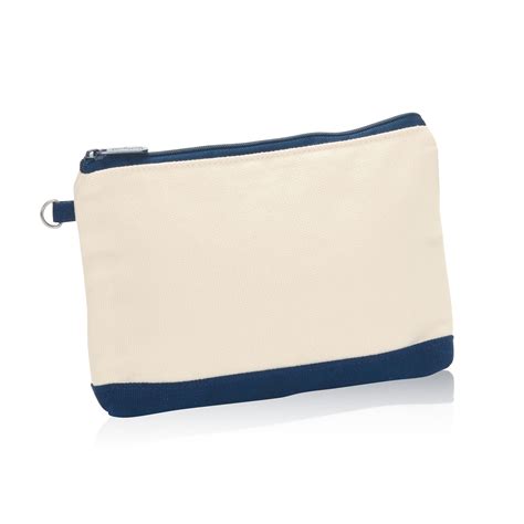 natural  navy mini zipper pouch   gifts