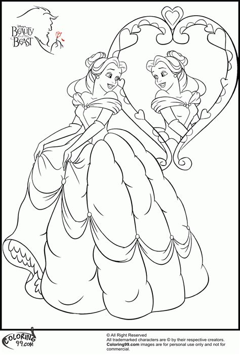 princess belle coloring page coloring home