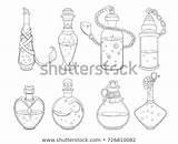 Potion Magic Outline Potter Harry Vector Illustrations Choose Board Bottle Drawing sketch template