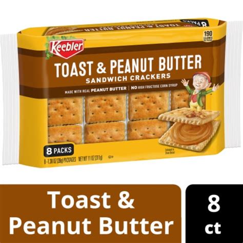 Keebler Toast And Peanut Butter Sandwich Snack Crackers 8 Ct 1 38 Oz