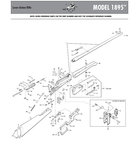 winchester model  schematic parts list gunner