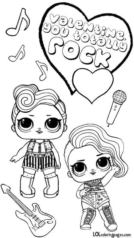 lol surprise doll valentines coloring page valentine coloring pages